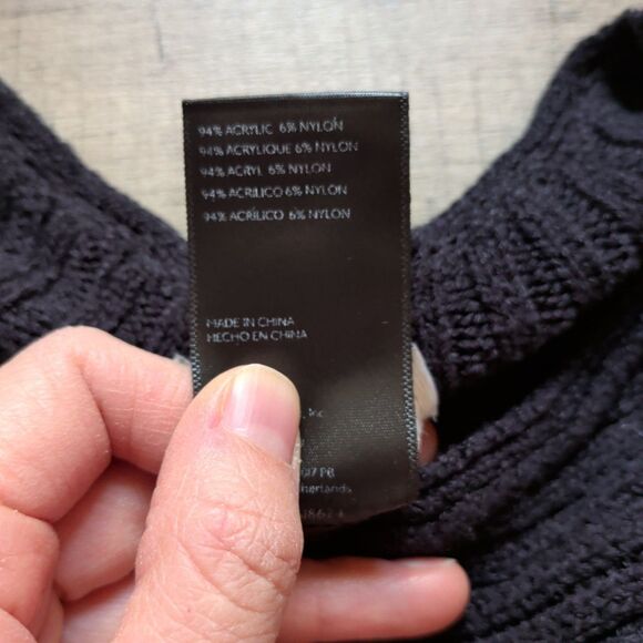 Urban Outfitters Black Sweater Cropped S Open Back And Front - Picture 2 of 6